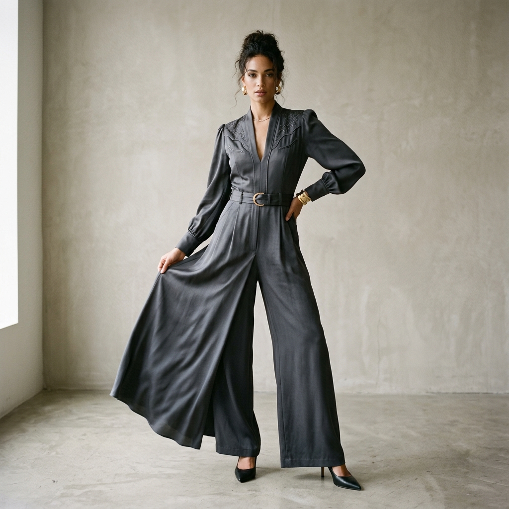 Silk Cigarette Trouser Suit